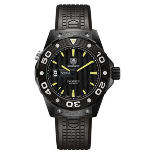 TAG Heuer Aquaracer 500M Calibre 5 43 Titanium PVD / Black / Rubber